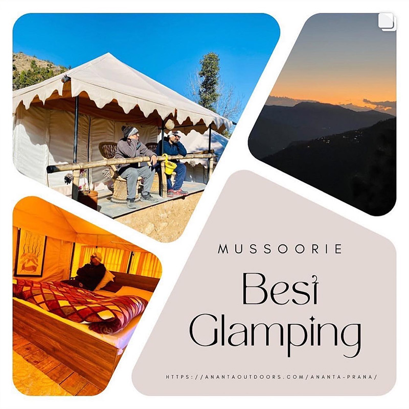 Discover Ananta Prana, the most luxurious glamping resort nestled in the serene Himalayan foothills. Just 3 km from Mussoorie Mall Road and close to Dehradun, our eco-luxury retreat offers breathtaking mountain views, Swiss tents, organic dining, and unforgettable adventure activities. Perfect for couples, families, solo travelers, and pet owners, Ananta Prana blends five-star comfort with raw nature. Enjoy bonfire nights, guided treks, sunrise views of Kedarnath & Gangotri peaks, and more. Whether it’s a romantic escape, family vacation, or a peaceful digital detox, Ananta Prana is your ideal mountain getaway. Why Choose Us? • Luxury Glamping & Camping in Mussoorie • Couple-Friendly & Pet-Friendly Stays • Farm-to-Table Dining • Adventure Activities: Trekking. • Near Kempty Falls, Lal Tibba, Camel’s Back Road • Best Price Guarantee on Direct Bookings Book now and experience the best view resort in Mussoorie & Dehradun.